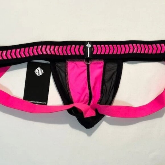 BREEDWELL Size X-Large Daycralwer Athletic Supporter -Neon Pink/Black/White - Picture 9 of 11